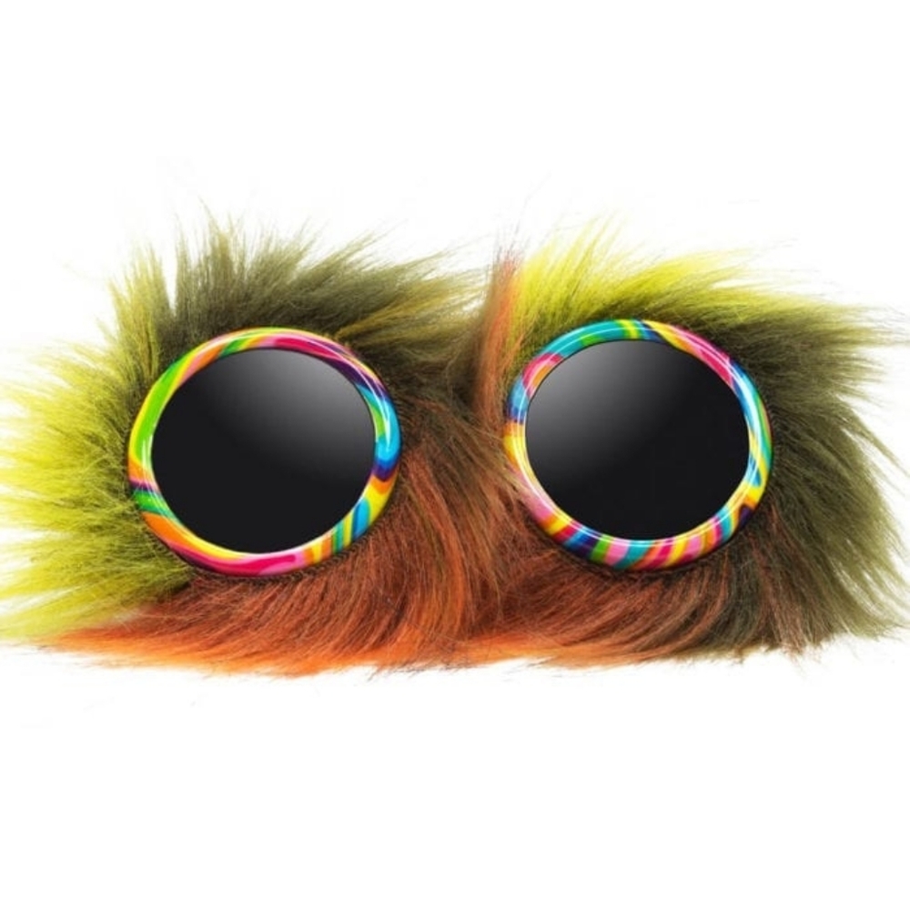 Faux Furry RAVE Party Animal Goggles - Picture 2 of 5
